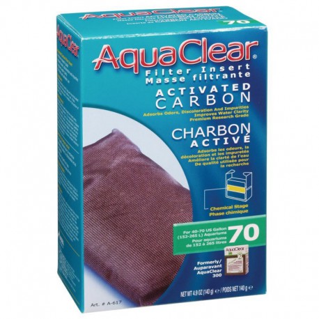 AquaClear 70 Sachet D/Charbon 140g-V AQUACLEAR Masses filtrantes