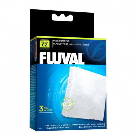 Plaquette mousse/poly Fluval C2,3unité-V FLUVAL Masses Filtrantes