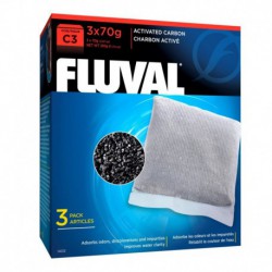 Charbon Fluval C3, 3 x 70 g (2,47 oz)-V FLUVAL Masses filtrantes