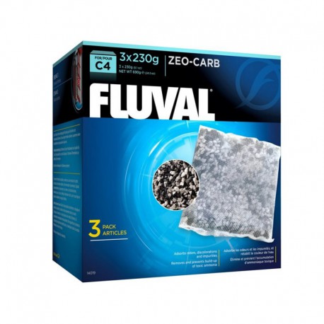 Zeo-Carb Fluval C4, 3 x 230 g (8,1 oz)-V FLUVAL Masses filtrantes