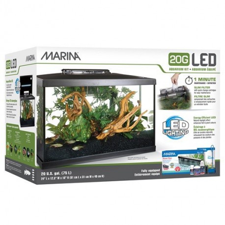 PROMO - FÃ©vrier - Aquarium equipe 20G Marina, 75 L MARINA Aquariums équipés