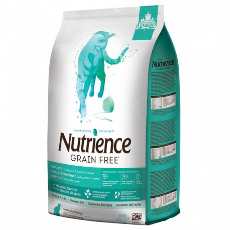 NUT.Chats d intérieur, Dinde, poulet et canard 5 Kg NUTRIENCE Nourritures sèche