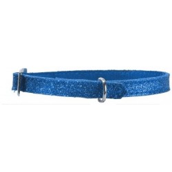 3/8 X8 COLLIER/LETTRES GLITTER , BLEU HUNTER BRAND Leashes And Collars