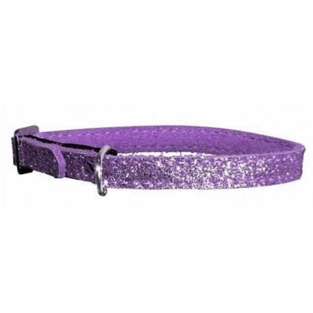 3/8 X10 COLLIER/LETTRES GLITTER , MAUVE HUNTER BRAND Leashes And Collars