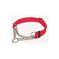 MARTINGALE NYLON/CHAÎNE 3/4x14-20 RED COASTAL Laisses et colliers
