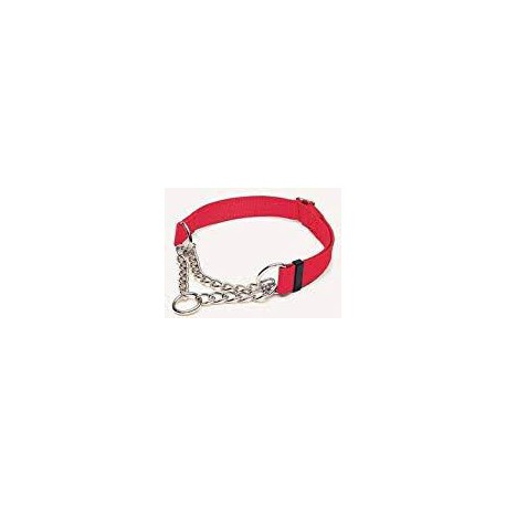 MARTINGALE NYLON/CHAÎNE 3/4x14-20 RED COASTAL Laisses et colliers