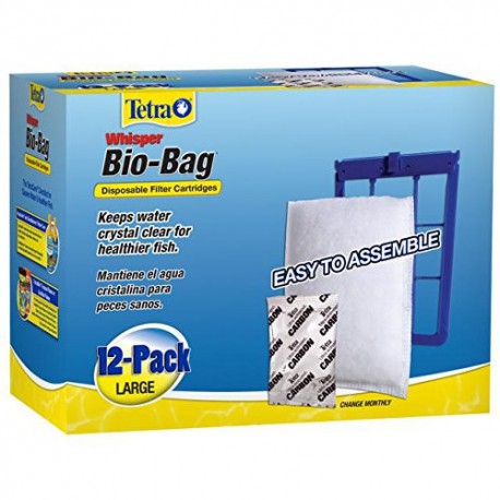 WHISPER Bio-Bag Lge 12 pack TETRA Filtering media