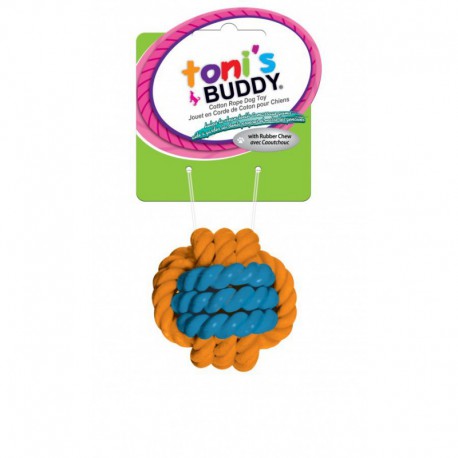 TB Monkey Fist Ball w/ Rubber Chew 2.5 in Toys