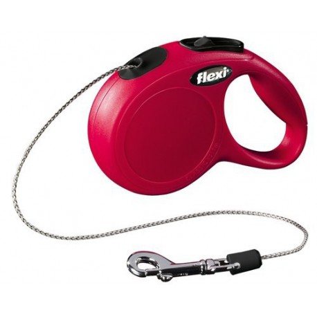 Flexi Corde Classique Très-Petit 3m jusqu à 8kg Rouge FLEXI Laisses et colliers