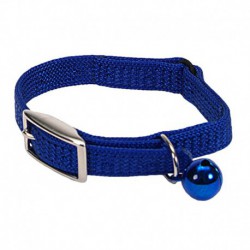 COLLIER CHAT SASSY CLOCHE 3/8X 8 BLEU COASTAL Leashes And Collars