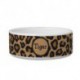 PS Leopard Print Ceramic Dog Bowl 6.5in  Bols Eau Et Nourriture