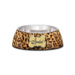 LOVING PETS MILANO CHIEN/CHAT BOL ''SPOILED'' LEOPARD MOYEN LOVING PET Food And Water Bowls