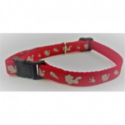COL.AJUST.CHATS,BOUCLES SECUR.,MOTIF HUNTER BRAND Leashes And Collars