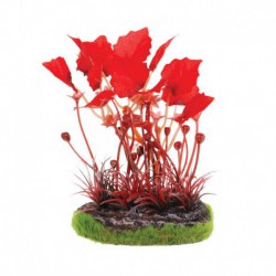 UT Sm Scene - Maple Leaf w/Red Grass UNDERWATER TREASURES Decorations Aquarium