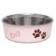 LOVING P BELLA CHIEN/CHAT BOL ROSE PAPARAZZI M 79 LOVING PET Food And Water Bowls