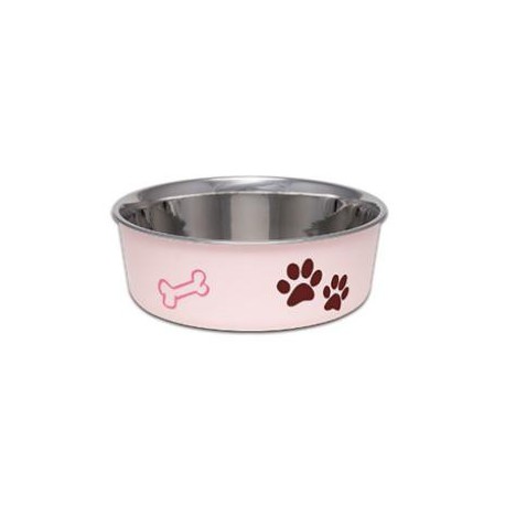 LOVING P BELLA CHIEN/CHAT BOL ROSE PAPARAZZI M 798ML(27OZ) LOVING PET Bols eau et nourriture