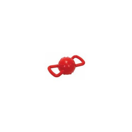 BUDZ CHIEN JOUET CAOUTCHOUC BALLE AVEC POIGNEES 3,5 ROUGE BUDZ Toys