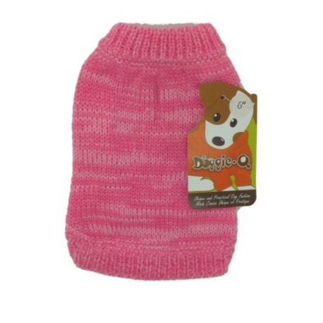 DQ Marled Pink Sweater - 18in DOGGIE-Q Lingerie