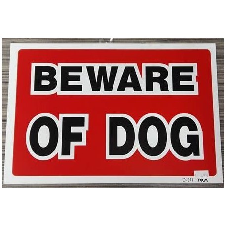 "pancarte ""beware of dog""" RIGA Accessoires divers