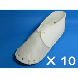 Cuir-Souliers blanc 8  (10 unités) YAMAS Leather Bones