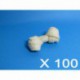 Cuir-Mini os blanc noués 2 à 2 1/2 (100 unités) YAMAS Os De Cuir