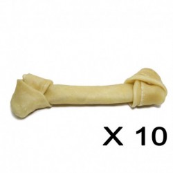 Cuir-Os brun noués 9 à 10 (10 unités) YAMAS Leather Bones
