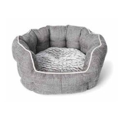 BUDZ CHIEN LIT ROND REBORDS ELEVES DELUXE 22,5 X 20,5 GRIS BUDZ Lits, coussins, paniers