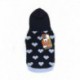 DQ Navy Hearts Hooded Sweater - 12in DOGGIE-Q Lingerie