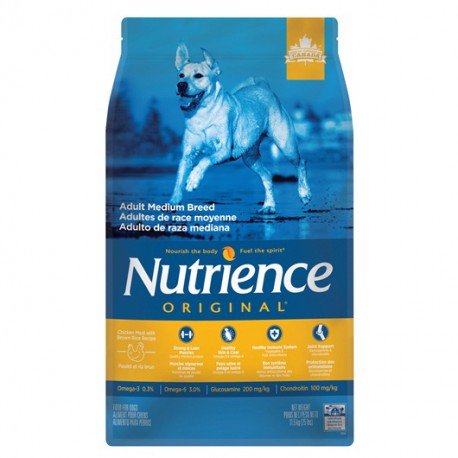 NUT.Adultes de race moyenne, Poulet 11,5 Kg NUTRIENCE Nourritures sèches