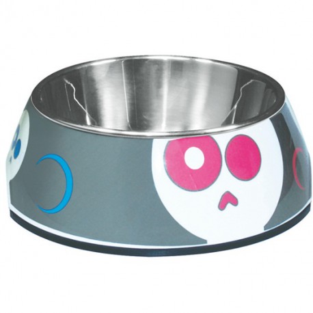 Bol 2 en 1 Dogit Style, motif Electric Skulls, petit350ml (1 DOGIT Food And Water Bowls