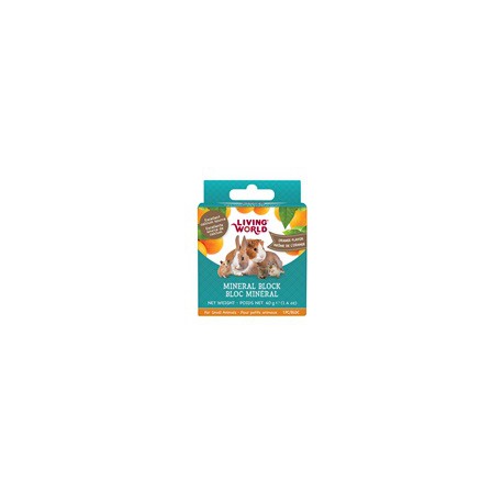 Bloc minéralLW petits ani., orange,40g LIVING WORLD Maintenance Products