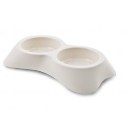 BERGAMO BOL NUVOLA DOUBLE 2X600ml BLANC BERGAMO Food And Water Bowls