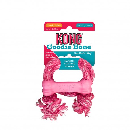 KONG Puppy Goodie Bone with Rope Extra-Small KONG Toys