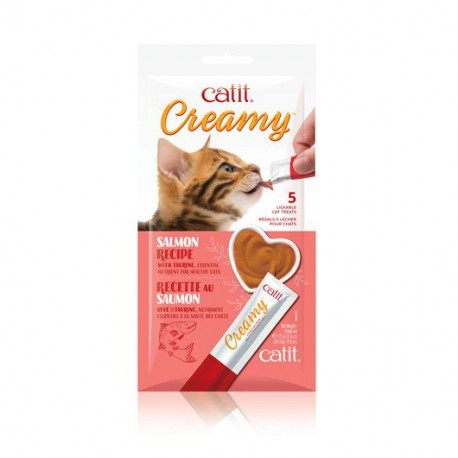 Gâteries Catit Creamy, saumon, 5x15g CATIT Treats