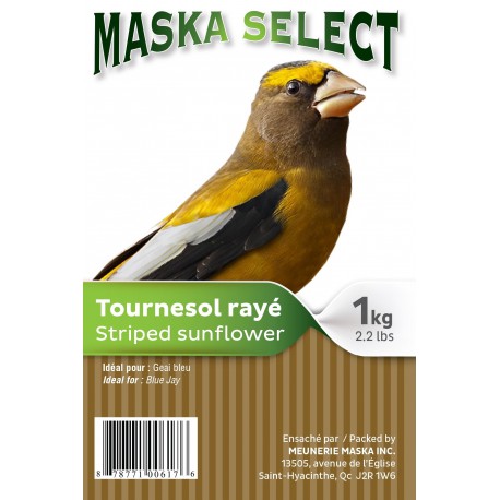 MASKA SÉLECT TOURNESOL RAYÉ 1 KG  Food