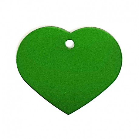 Médaille cœur petit vert Engraved Medals