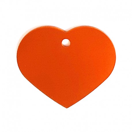 Médaille cœur petit orange Médailles Gravées