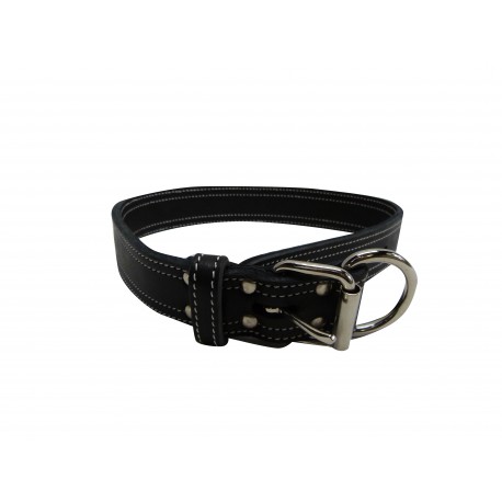 COLLIER DOUBLE + GANSE 1X24 NOIR ARIZONA Leashes And Collars