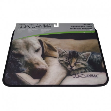 JDA TAPIS CHIEN ET CHAT ENDORMIS 15'' X 20'' JDAA Food And Water Bowls