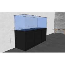 MEUBLE POUR AQUARIUM EN MERISIER RUSSE NOIR 72 X 24 X 30 Meubles et aquariums sur mesures