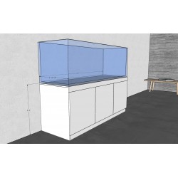 MEUBLE POUR AQUARIUM EN MERISIER RUSSE BLANC 72 X 24 X 30 Meubles et aquariums sur mesures