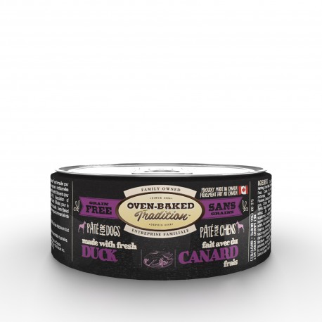 Pate chien CANARD adulte 156 g (5.5 oz) OVEN BAKED TRADITION Canned Food