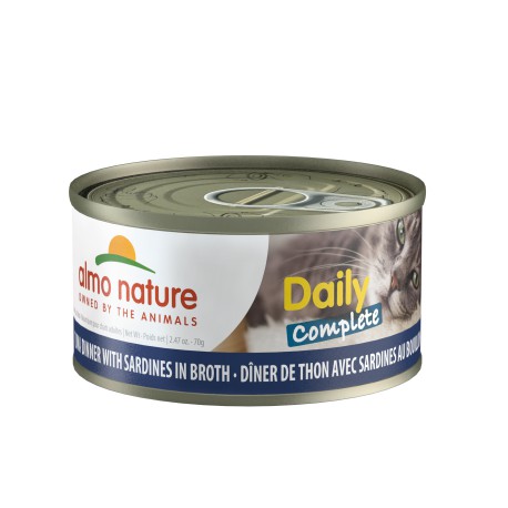 ALMO NAT. CHAT DINER DE THON ET SARDINES EN BOUILL ALMO Canned Food