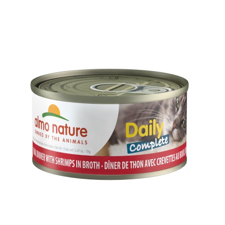 ALMO DAILY CHAT DINER DE THON ET CREVETTES EN BOUILLON 70GR ALMO Nourritures en conserve