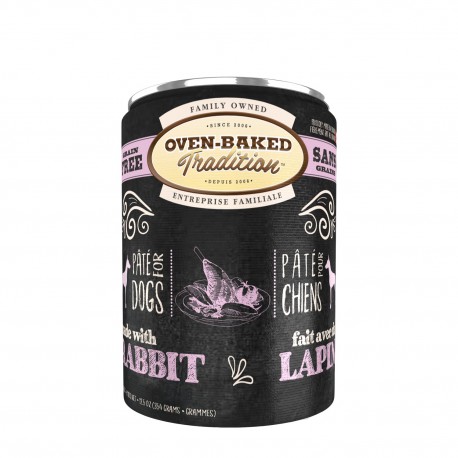 Pate chien LAPIN adulte 354g (12.5 oz) OVEN BAKED TRADITION Nourritures en conserve