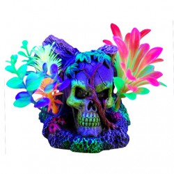 Crâne et vignes iGlo MA, 7,5 cm (3 po) Decorations Aquarium