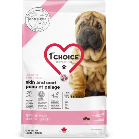 RECETTE PEAU ET PELAGE - TOUTES RACES - AGNEAU (CHIOT) 2KG 1ST CHOICE Nourritures sèches