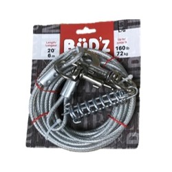 BUDZ CHIEN CABLE ATTACHE 20 AVEC RESSORT (JUSQU A 160 LBS) BUDZ Laisses et colliers