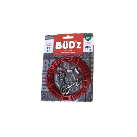 BUDZ CHIEN CABLE ATTACHE 20 (JUSQU A 25 LBS) BUDZ Laisses et colliers