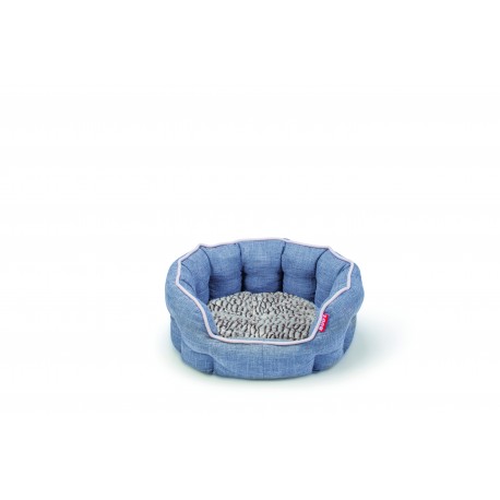 BUDZ CHIEN LIT ROND REBORDS ELEVES DELUXE 17,5 X 15,5 BLEU BUDZ Lits, coussins, paniers